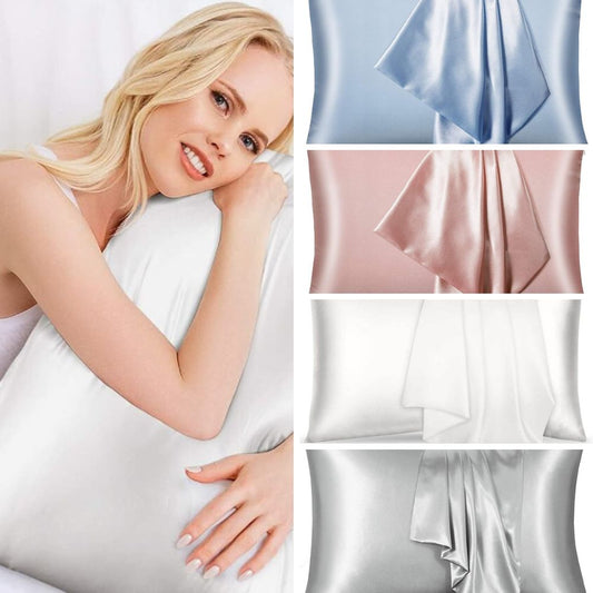 100% Mulberry Silk Pillowcase for Hair and Skin Soft Smooth Natural Silk Cover with Envelope Closure