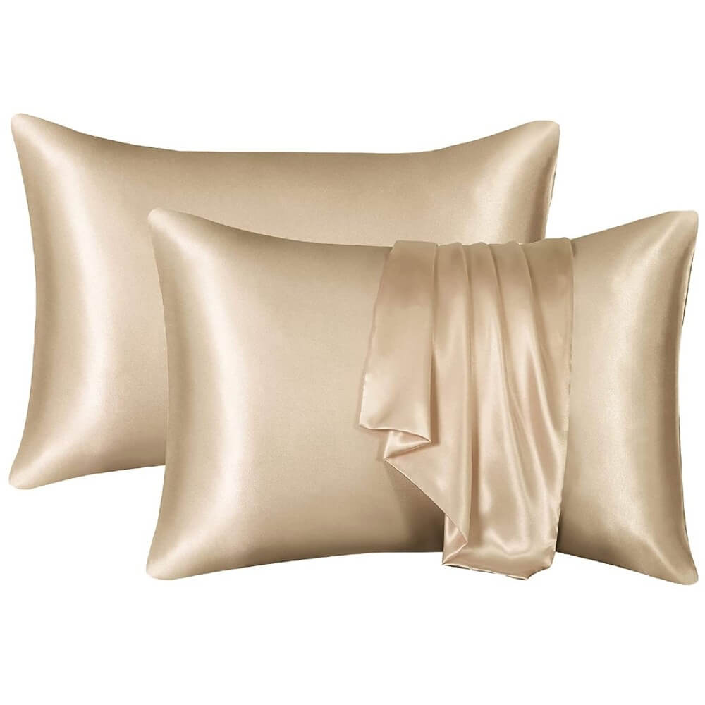 2 Pack Mulberry Silk Pillowcase for Hair and Skin 100% Natural Silk Pillow Case Cover with Hidden Zipper