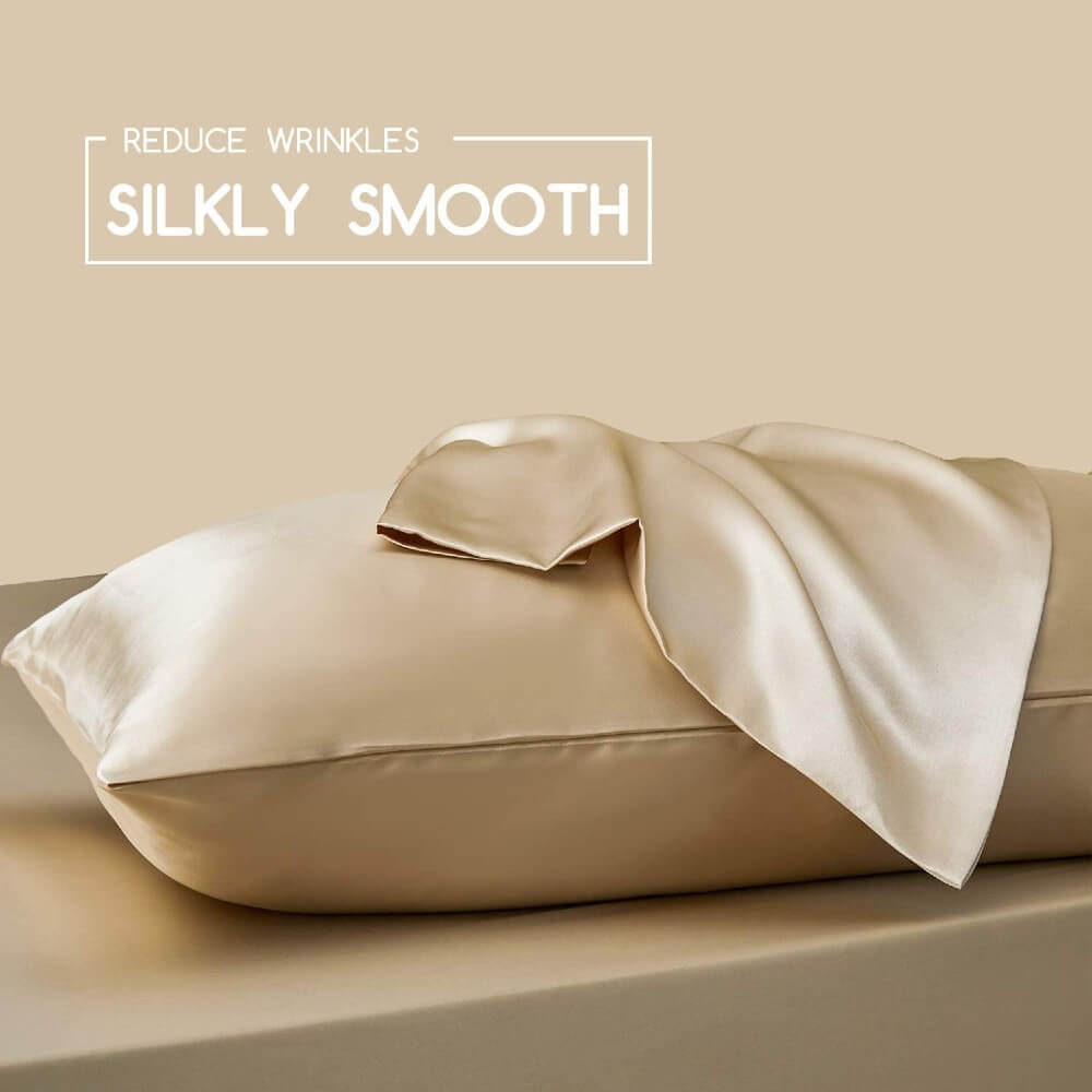 2 Pack Mulberry Silk Pillowcase for Hair and Skin 100% Natural Silk Pillow Case Cover with Hidden Zipper