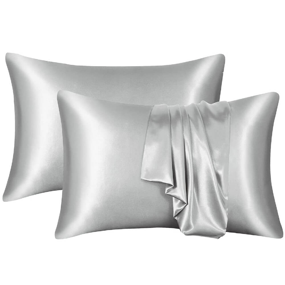 2 Pack Mulberry Silk Pillowcase for Hair and Skin 100% Natural Silk Pillow Case Cover with Hidden Zipper