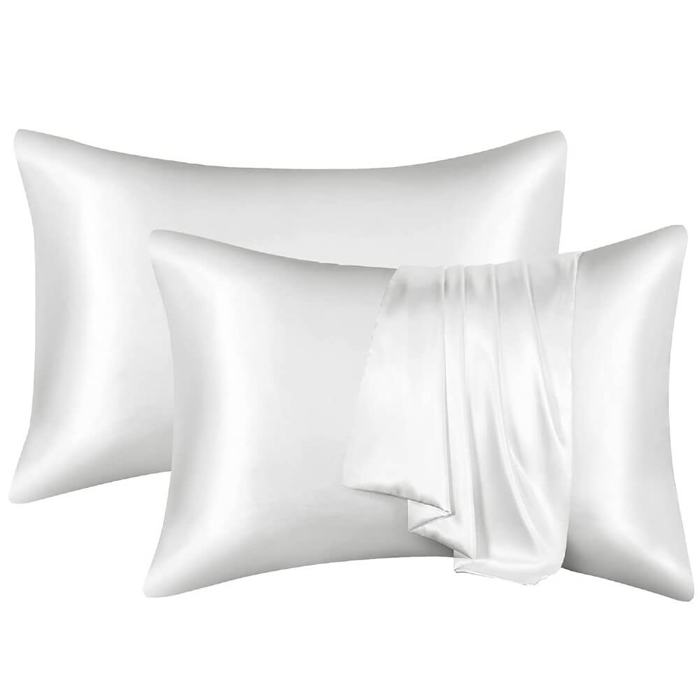 2 Pack Mulberry Silk Pillowcase for Hair and Skin 100% Natural Silk Pillow Case Cover with Hidden Zipper
