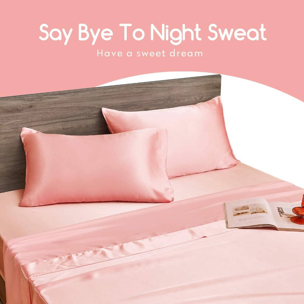 2 Pack Mulberry Silk Pillowcase for Hair and Skin 100% Natural Silk Pillow Case Cover with Hidden Zipper