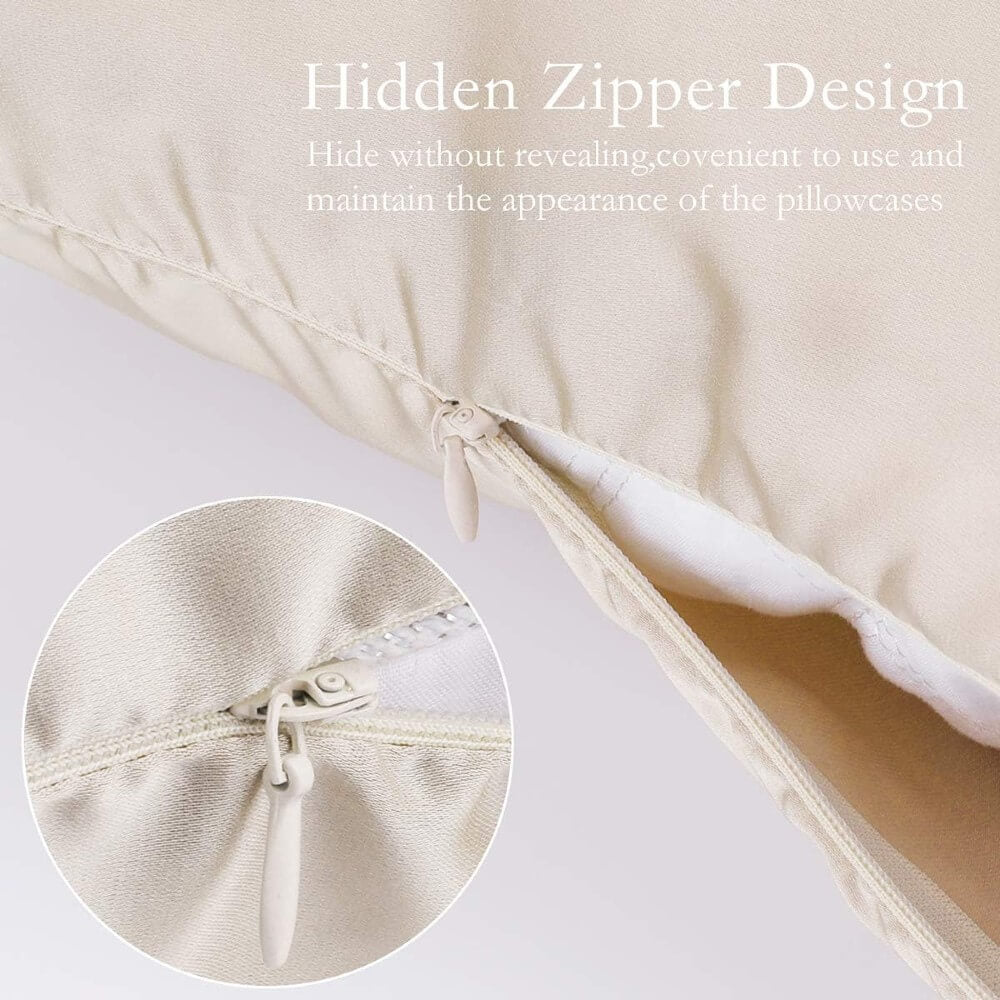 100% Mulberry Silk Pillowcase for Hair and Skin Queen Size Silk Pillow Cover with Hidden Zipper